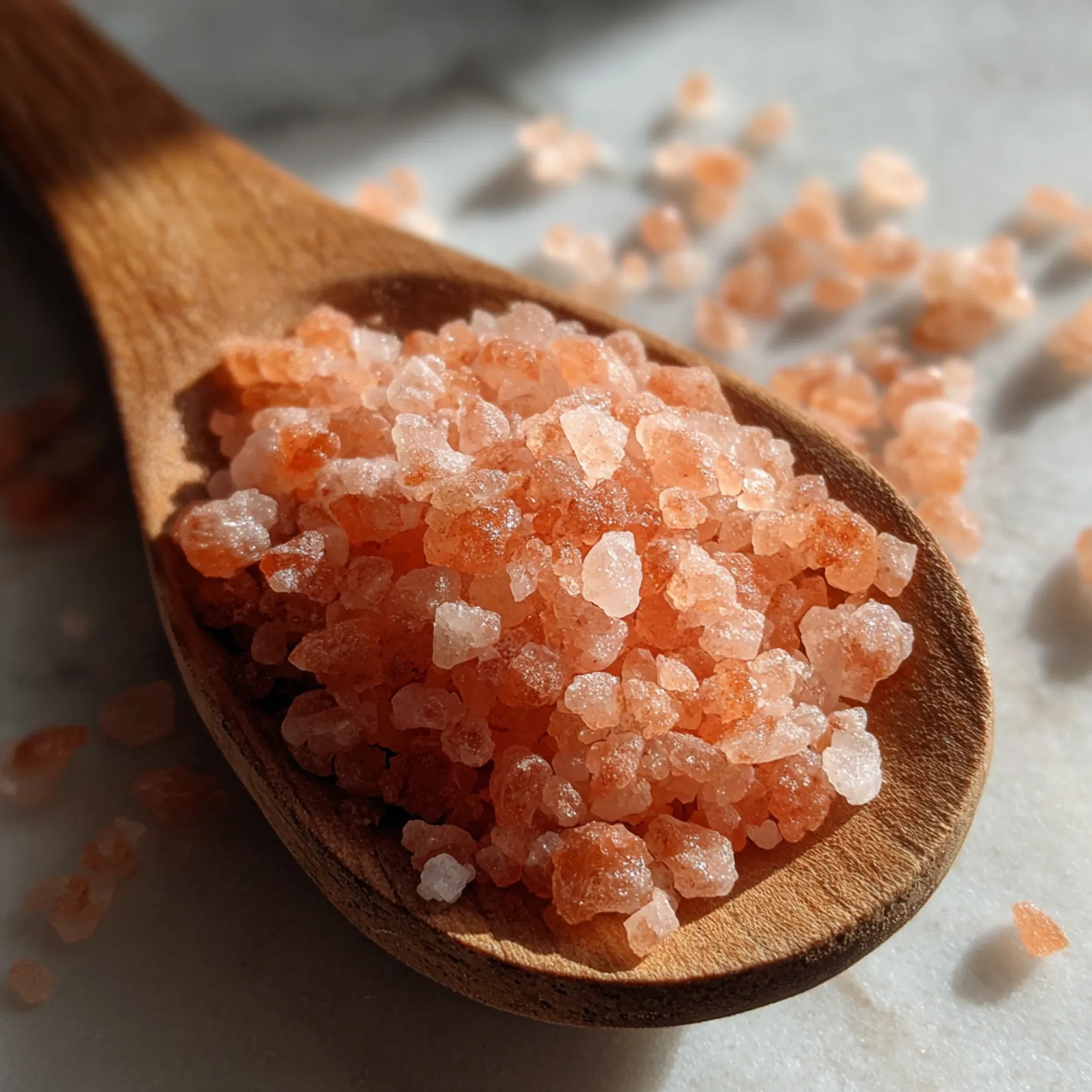 Sodium chloride crystals